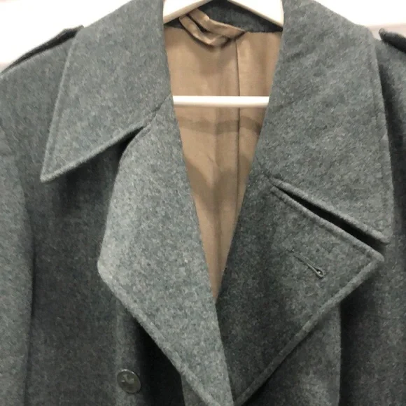 Vintage Men's Gray Military Overcoat - Picture 3 of 8